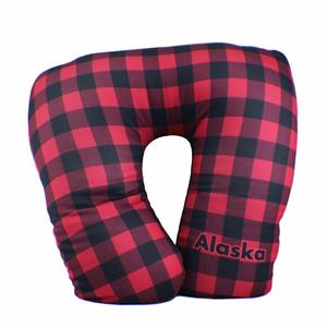 Buffalo Plaid Bear Convertible Travel Pillow