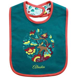 Crewel Moose Reversible Bib