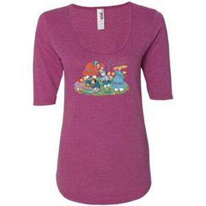T-SHIRT, LADIES LAVALLEE SHARING BERRIES- HEATHER RASPBERRY (XL)