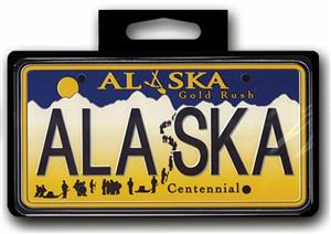 Alaska License Plate Sticker