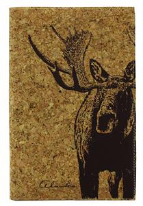 NOTEBOOK CORK CLR BLK MOOSE