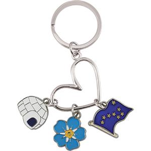 Heart & Charms Metal Key Chain