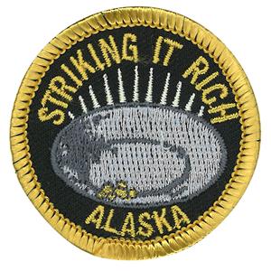 PATCH, EMBOSSED MERIT "STRIKING IT RICH"