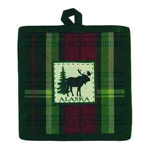 HOT PAD WOVEN MOOSE PLAID