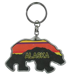 Striped Bear Lucite Key Chain