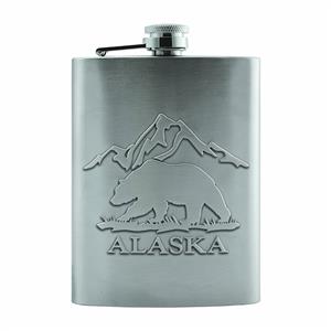 FLASK SS AK RUSTIC BEAR