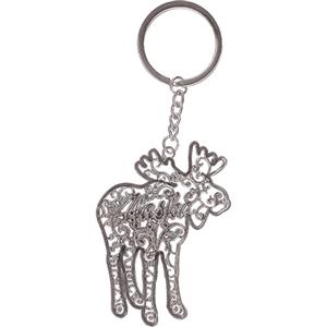 Filigree Moose Metal Key Chain