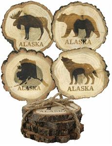 COASTER SET, WOOD OUTDOORS