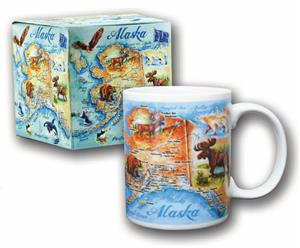 Watercolor Map Boxed Mug