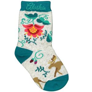 Crewel Moose Toddler Sock