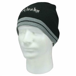 Alaska Script Black & Charcoal Knit Hat