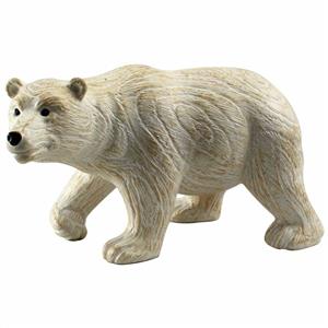 FIGURINE, WOOD LOOK POLAR BEAR