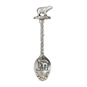 Brown Bear Pewter Spoon