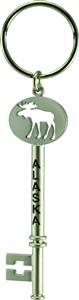 Moose Cutout Key Metal Key Chain