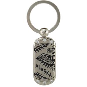 Rhinestone Totem Metal Key Chain