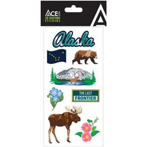 CRAFTING STICKERS, 3D ALASKA