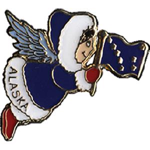 PIN ANGEL FLYING ESKIMO W/FLG