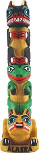 TOTEM POLE & FROG  8"