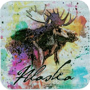 Inked Moose Reflective Magnet