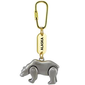 Moveable Bear Metal Key Chain