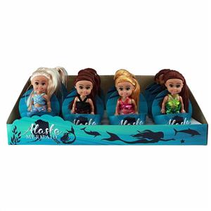 TOY, ALASKA MERMAID DOLLS- 4 ASSORTED COLORS