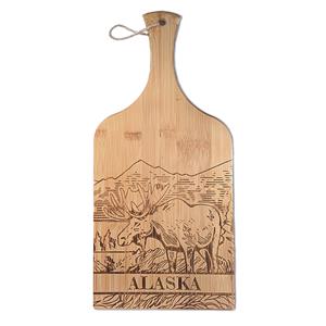 Bamboo Cutting Board, Drawn Moose