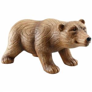 FIGURINE, WOOD LOOK BROWN BEAR