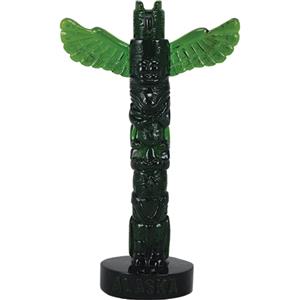 TOTEM POLE, FAUX JADE THUNDERNIRD 5"