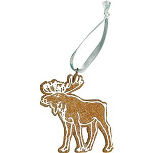 Gingerbread Moose Flat Polystone Ornament