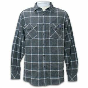 SHIRT, MEN'S FLANNEL ALASKA OUTDOOR- GRAY/WHITE PLAID (SM)